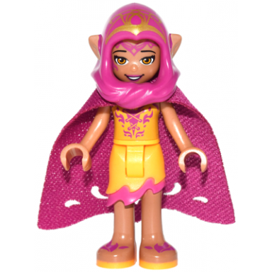 azari firedancer - bright light orange with long cape and hood