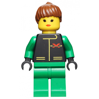 extreme team - green green legs brown ponytail hair