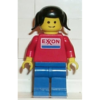 exxon - blue legs black pigtails hair