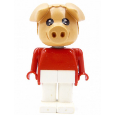 fabuland pig - pierre pig white legs red top tuba player