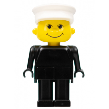 basic figure human black legs white hat