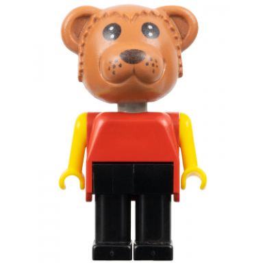 fabuland bear - bruno bear black legs red top yellow arms