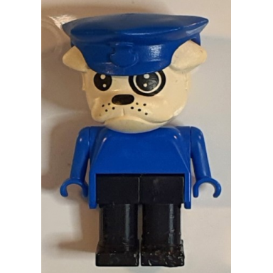 fabuland figure bulldog with police hat
