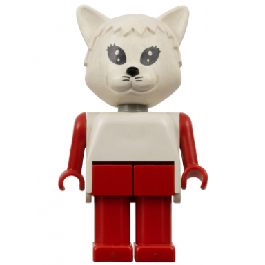 fabuland cat - catherine cathy cat cook white head and top