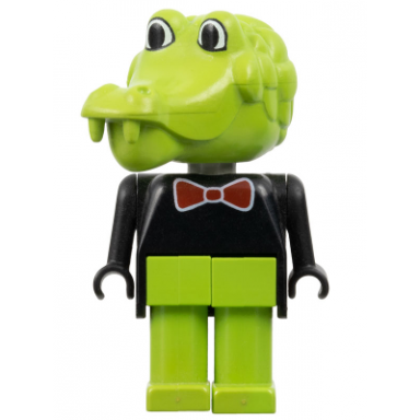 fabuland crocodile - clive crocodile red bow tie