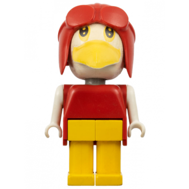 fabuland bird - sandy seagull albert albatross red pilot helmet white head