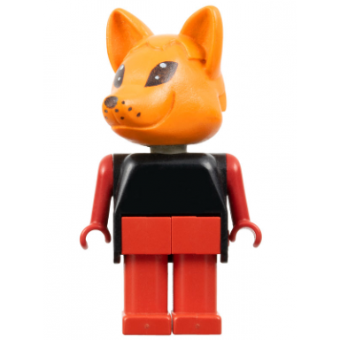 fabuland fox - freddy fox red legs black top