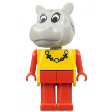 fabuland hippo - hanna hippopotamus with necklace