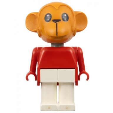 fabuland monkey - gabriel gorilla brown head white legs red top