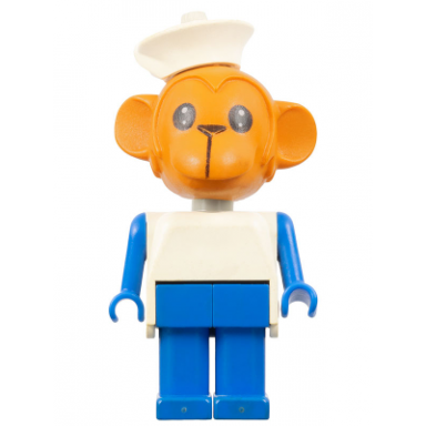 fabuland monkey - monkey mate brown head white sailor hat