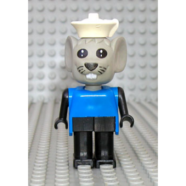 fabuland mouse - mortimer mouse morty light gray head blue top white sailor hat