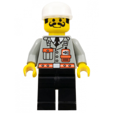 fire - city center 1 black legs white cap moustache