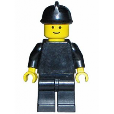 plain black torso with black arms black legs black fire helmet