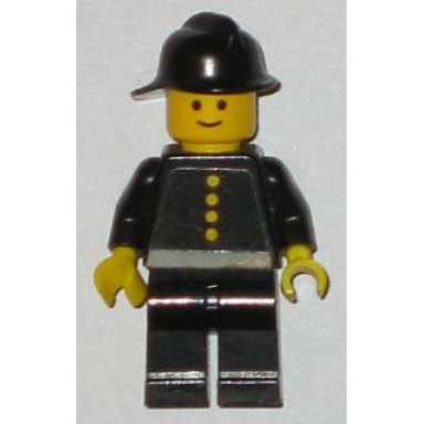 fire - torso sticker with 4 buttons black fire helmet