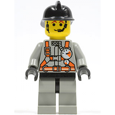 fire - city center 3 light gray legs with black hips black fire helmet