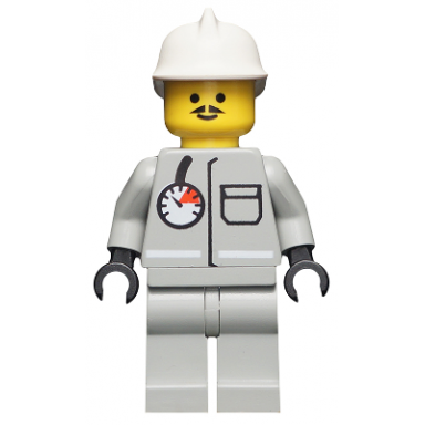fire - air gauge and pocket light gray legs white fire helmet