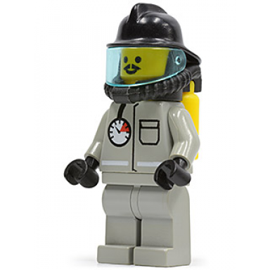 fire - air gauge and pocket light gray legs black fire helmet