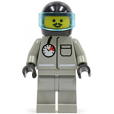fire - air gauge and pocket light gray legs moustache black helmet trans-light blue visor