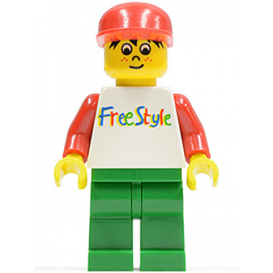 freestyle timmy with green legs and red hat