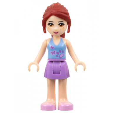 friends mia - medium lavender skirt light blue top