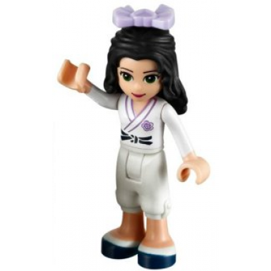 friends emma - white karate uniform bow