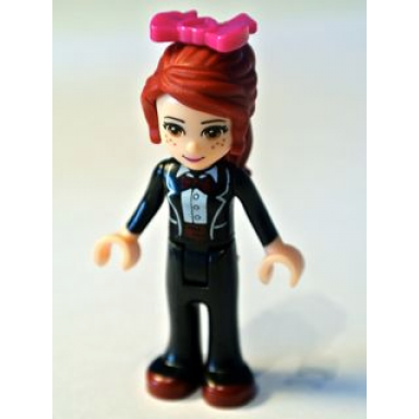 friends mia - black trousers black formal jacket with bow tie