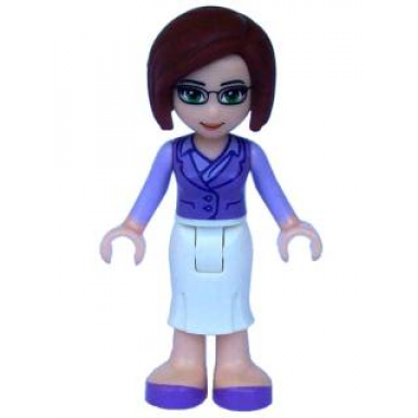 friends ms stevens - white long skirt medium lavender vest