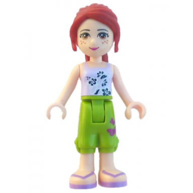friends mia - lime cropped trousers lavender top