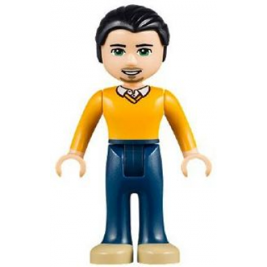 friends luis - dark blue trousers bright light orange sweater