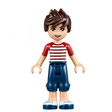 friends noah - dark blue cropped trousers red and white striped top