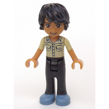 friends matthew - black trousers khaki shirt