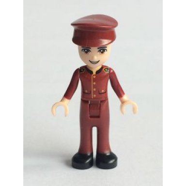 friends nate - dark red hotel boy uniform
