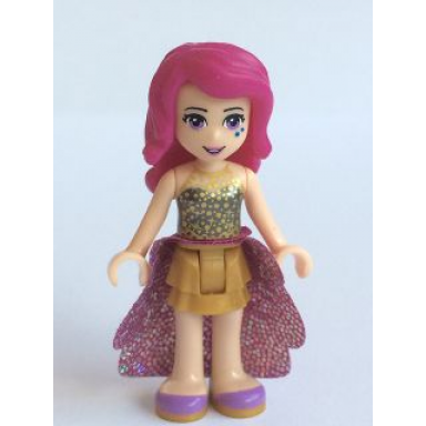friends livi - pearl gold layered skirt gold sequined halter top medium lavender sequined cloth skirt