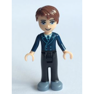 friends david - black trousers dark blue jacket and tie