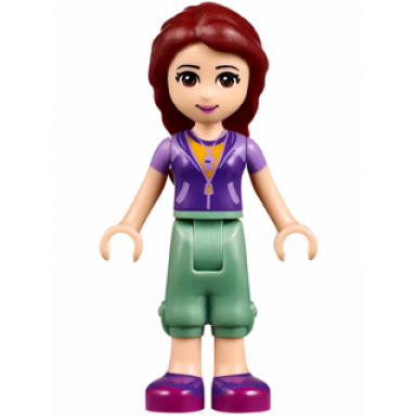 friends joy - sand green cropped trousers lavender and dark purple vest top over bright light orange shirt