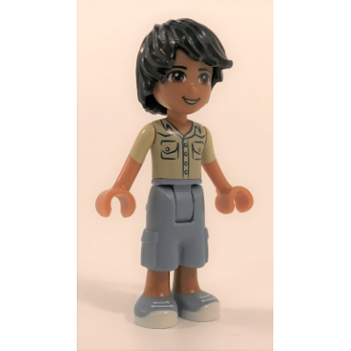 friends matthew - sand blue long shorts khaki shirt