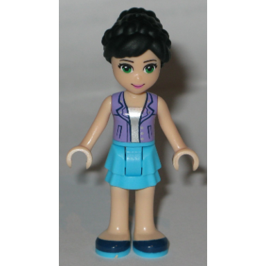 friends iva - medium azure layered skirt lavender vest top
