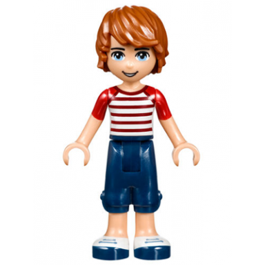 friends julian - dark blue cropped trousers red striped top