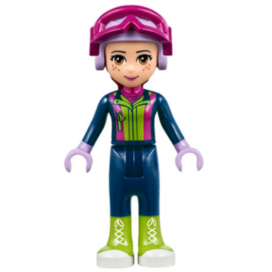 friends mia - dark blue trousers dark blue top helmet goggles