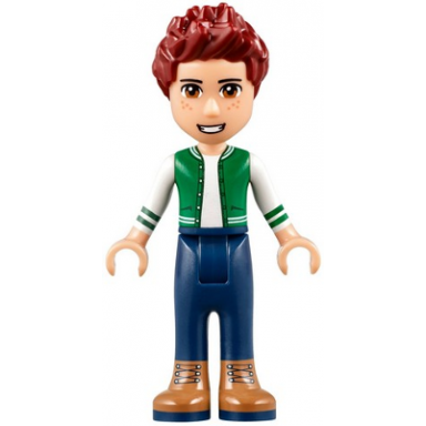 friends daniel - brown boots dark blue jeans white and green top
