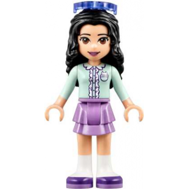 friends emma - medium lavender layered skirt light aqua top sunglasses