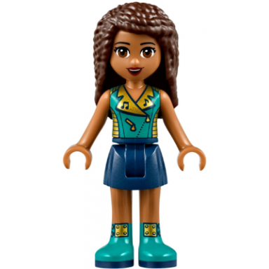 friends andrea - dark blue skirt dark turquoise top