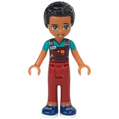friends dean - dark red trousers dark turquoise overalls top