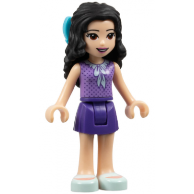 friends emma - dark purple skirt medium lavender top light aqua shoes medium azure bow