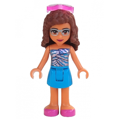 friends olivia nougat - dark azure skirt dark azure and bright pink top dark pink shoes sunglasses