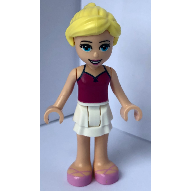 friends stephanie - magenta tank top white skirt and bright pink ballet shoes