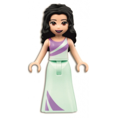 friends emma - lavender and light aqua dress