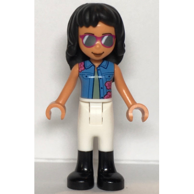 friends savannah - medium blue vest white riding pants black boots