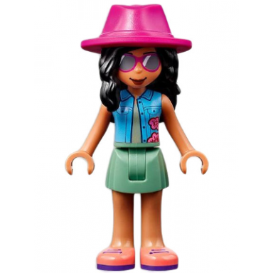 friends savannah - sand green skirt magenta hat