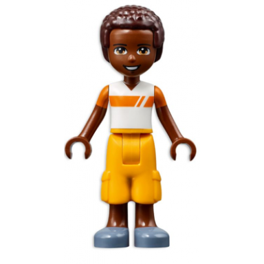 friends elijah - white and orange shirt bright light orange trousers